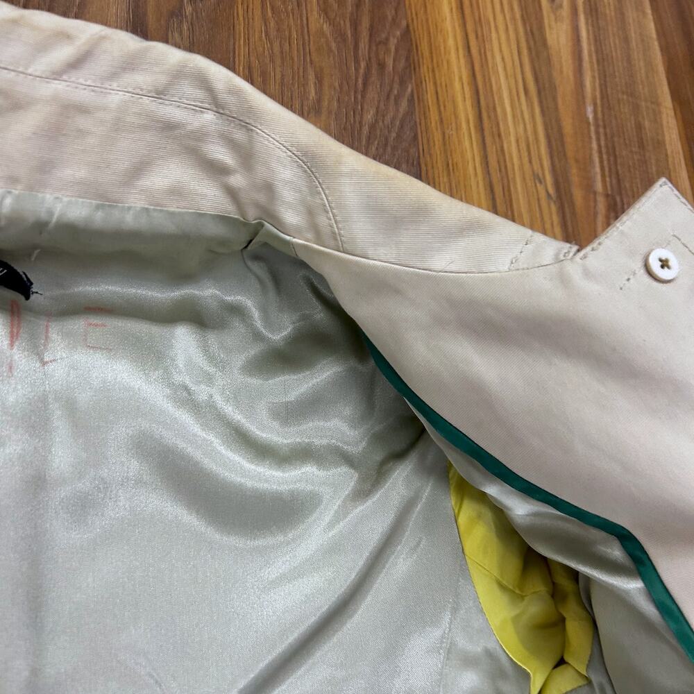 RARE Y2K J.Crew SAMPLE Tailored Trench Coat Classic Khaki Belted Pre-Production - Picture 12 of 16